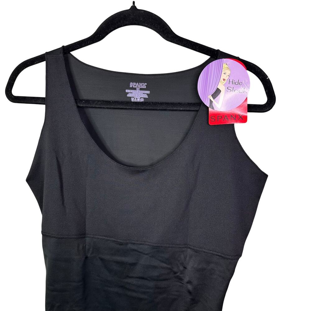 Sunday sale!!!! NWT Spanx Thinstincts Black Tank Top Size 1X XL Compression - Picture 2 of 5